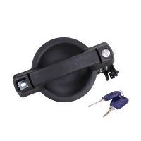 Dörrhandtag utanför bakdörr el. Mekanism med låscylinder