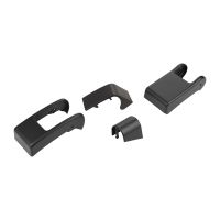 Set med kåpor för bakdörrens gångjärn till höger