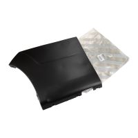 Dekorlist bakom bakhjulshuset till vänster