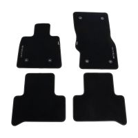 Golvmattor set om 4 velour med silverstämplad Stelvio logotyp