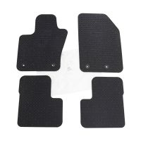 Golvmatta set i svart 4 delar