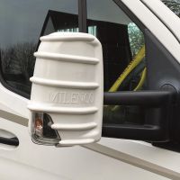 Set med spegelskyddskåpor vita