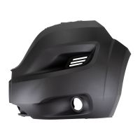 Främre vänstra stötfångarhörnet svart