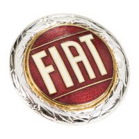 Emblem FIAT rundpluggad silver