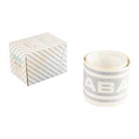 Självhäftande etikett nedre vänster svart