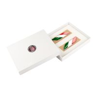 Modell tecken italienska flaggan