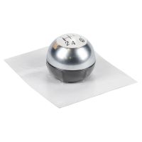 Växelspaksknopp, krom/vit, 5-växlad